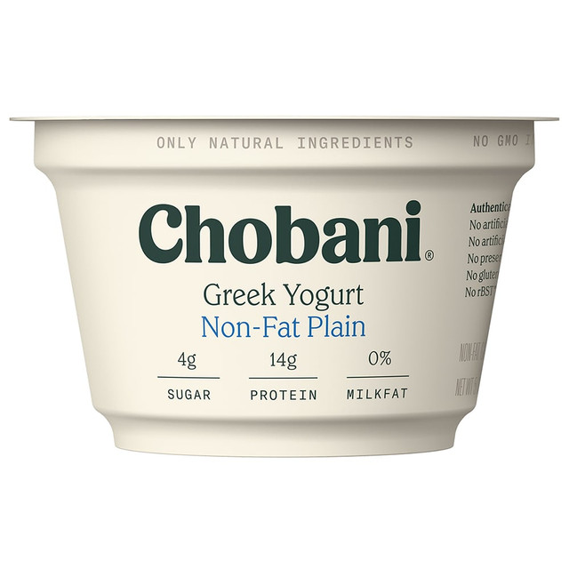 0% Plain Greek Yogurt Chobani (4.5oz)