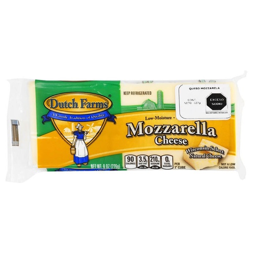 Queso Mozzarella En Barra (250grs)