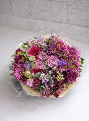 Bouquet of Purple Mixed Flowers